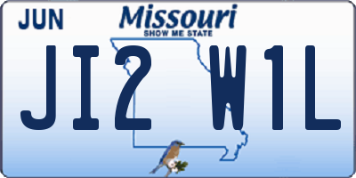 MO license plate JI2W1L