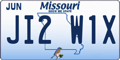 MO license plate JI2W1X