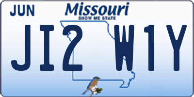 MO license plate JI2W1Y