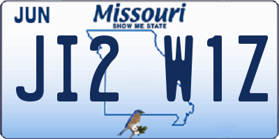 MO license plate JI2W1Z