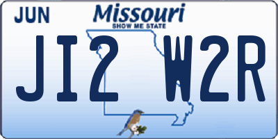 MO license plate JI2W2R