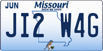MO license plate JI2W4G