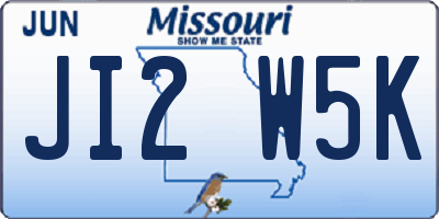 MO license plate JI2W5K