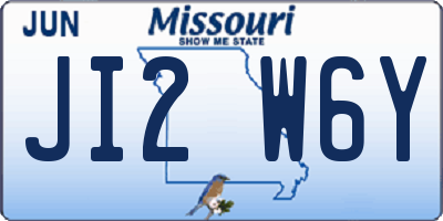 MO license plate JI2W6Y