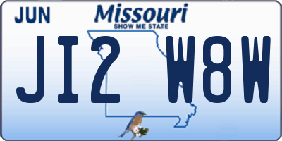 MO license plate JI2W8W