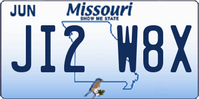 MO license plate JI2W8X
