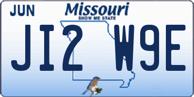 MO license plate JI2W9E
