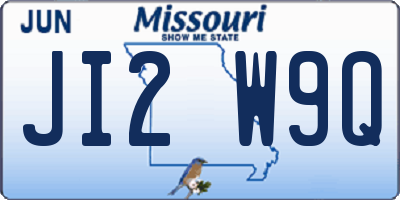 MO license plate JI2W9Q