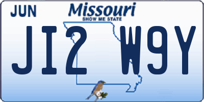 MO license plate JI2W9Y