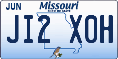 MO license plate JI2X0H