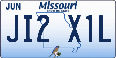 MO license plate JI2X1L