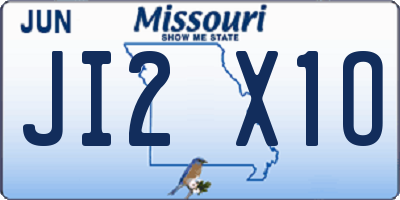 MO license plate JI2X1O