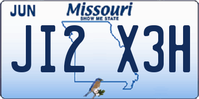 MO license plate JI2X3H