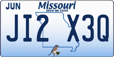 MO license plate JI2X3Q