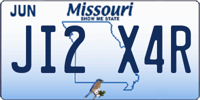 MO license plate JI2X4R