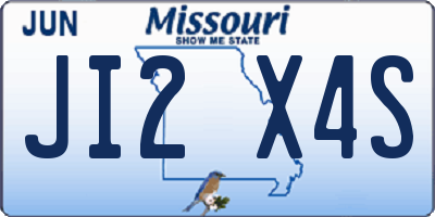 MO license plate JI2X4S