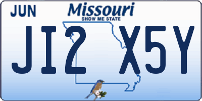 MO license plate JI2X5Y