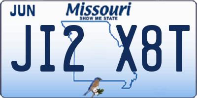 MO license plate JI2X8T