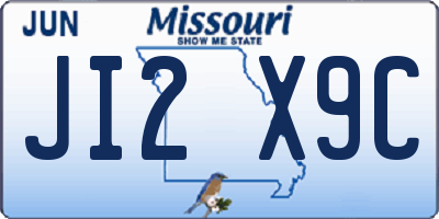 MO license plate JI2X9C