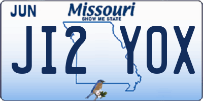 MO license plate JI2Y0X