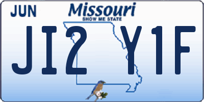 MO license plate JI2Y1F