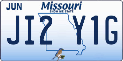 MO license plate JI2Y1G