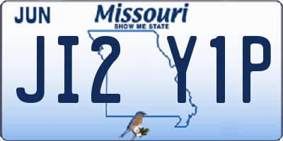 MO license plate JI2Y1P