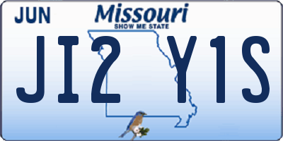 MO license plate JI2Y1S