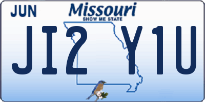 MO license plate JI2Y1U