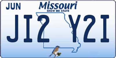 MO license plate JI2Y2I