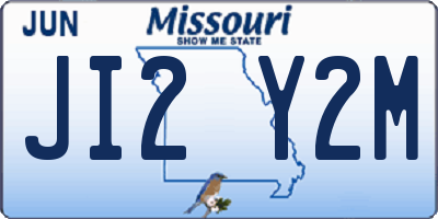 MO license plate JI2Y2M