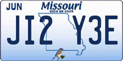 MO license plate JI2Y3E