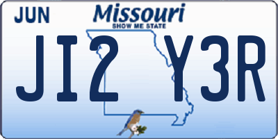MO license plate JI2Y3R