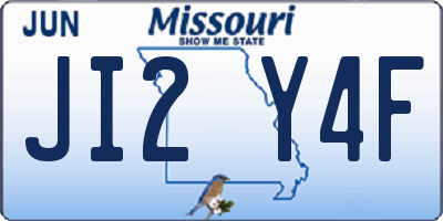 MO license plate JI2Y4F
