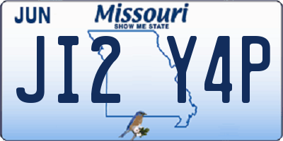 MO license plate JI2Y4P