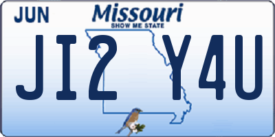 MO license plate JI2Y4U