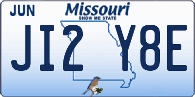 MO license plate JI2Y8E