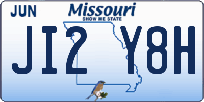 MO license plate JI2Y8H
