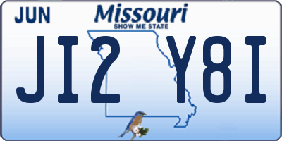 MO license plate JI2Y8I