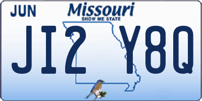 MO license plate JI2Y8Q