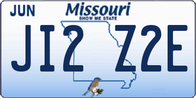 MO license plate JI2Z2E