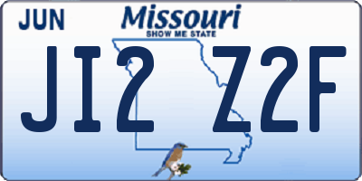 MO license plate JI2Z2F