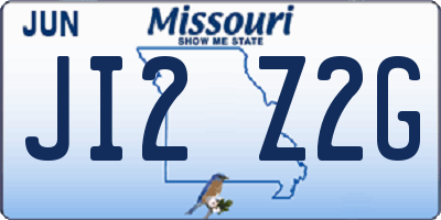 MO license plate JI2Z2G