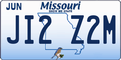 MO license plate JI2Z2M