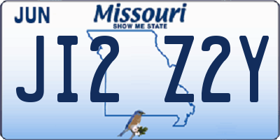 MO license plate JI2Z2Y