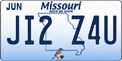 MO license plate JI2Z4U