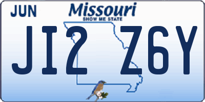 MO license plate JI2Z6Y