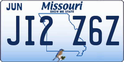 MO license plate JI2Z6Z