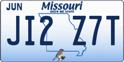 MO license plate JI2Z7T