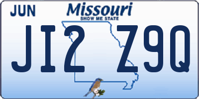 MO license plate JI2Z9Q